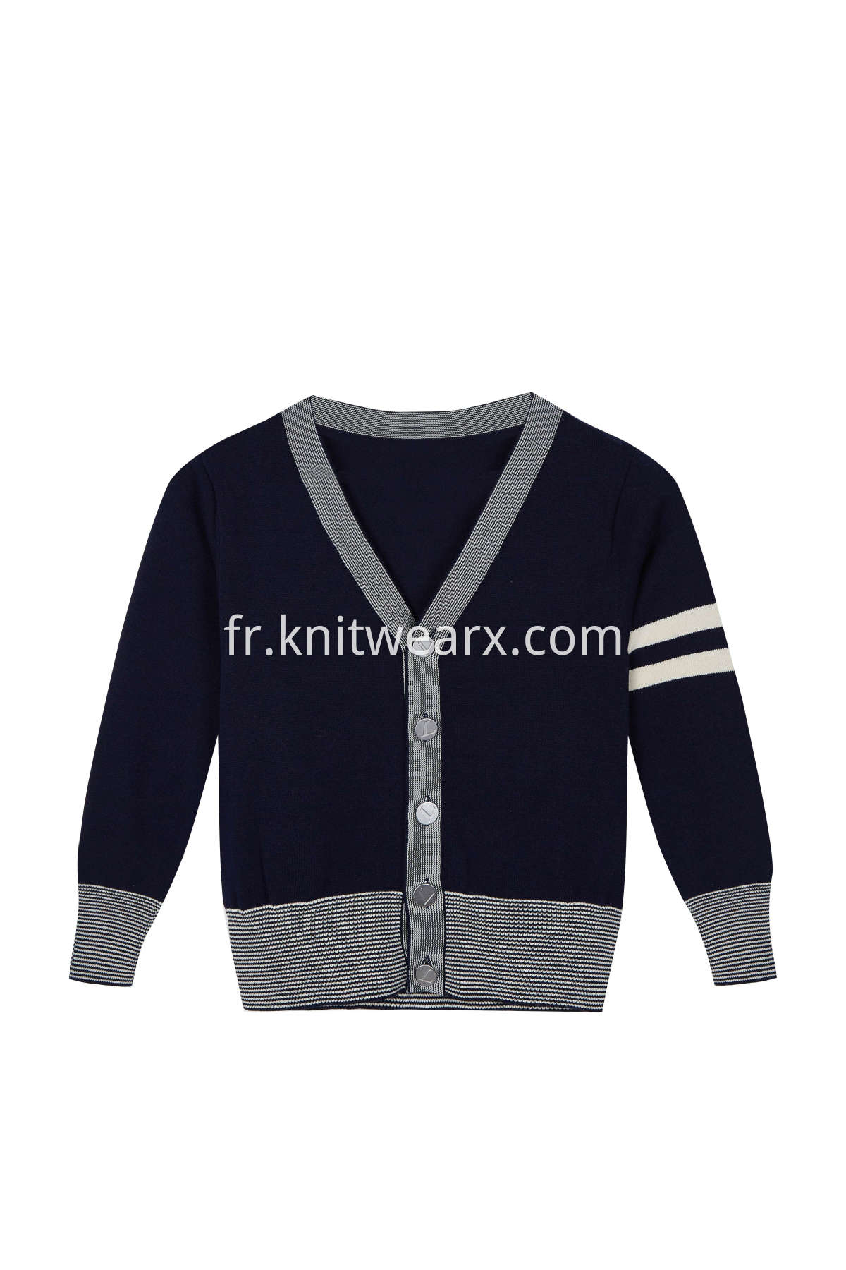 Boy's Sweater Casual Vest Cotton V-Neck School Uniform Button Cardigan